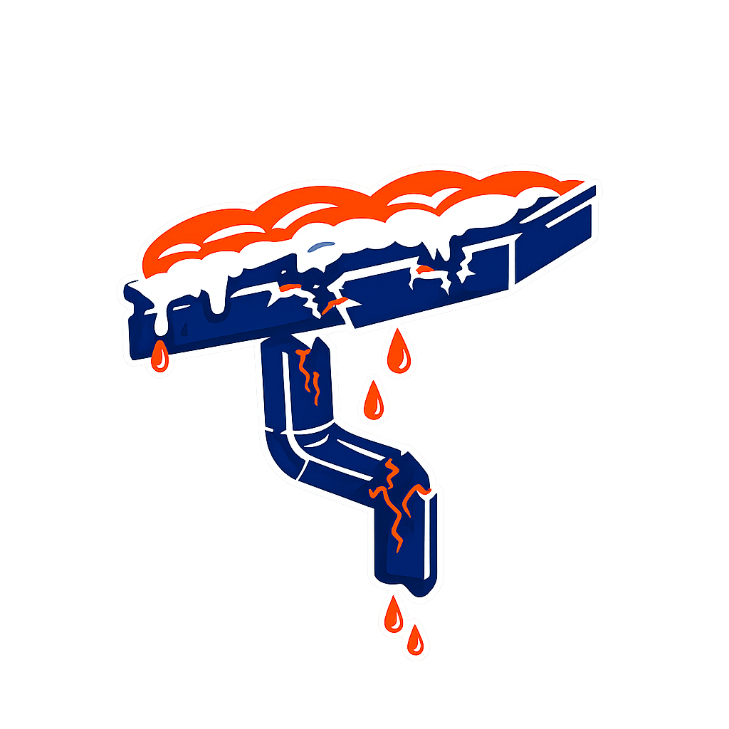 winter gutter damage icon